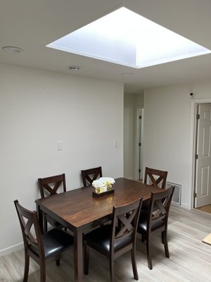 Dining room with skylight at The Rose Garden Elderly Care